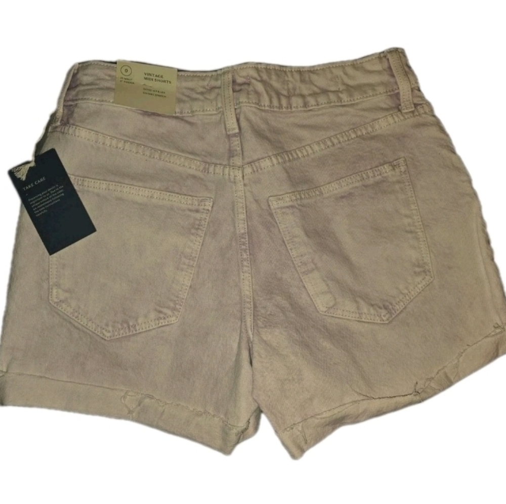 Womens Vintage Stretch Midi Shorts Purple Size 0/26 Jean Shorts Small